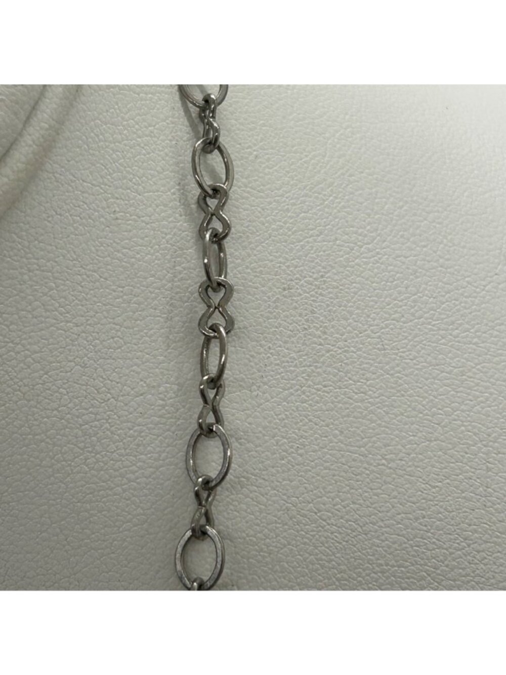 Ann Taylor Loft Bibbed Necklace Statement Glass, Faux Pearl Beads Silver-tone - Picture 7 of 10